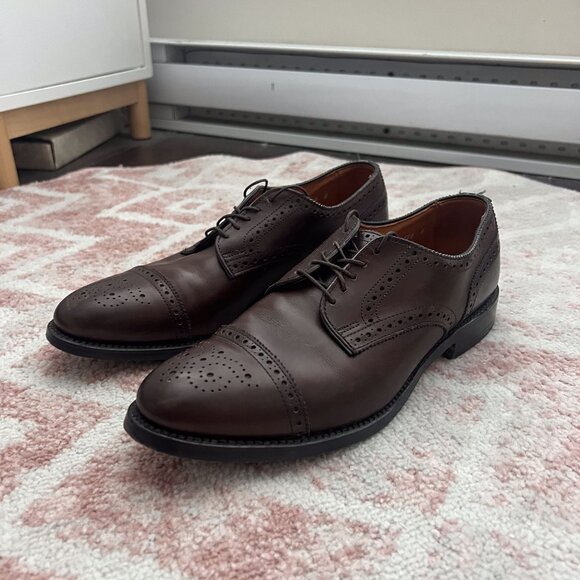 Allen Edmonds - Brown Sanford Derby - Brogue Dress Shoes - Picture 1 of 9